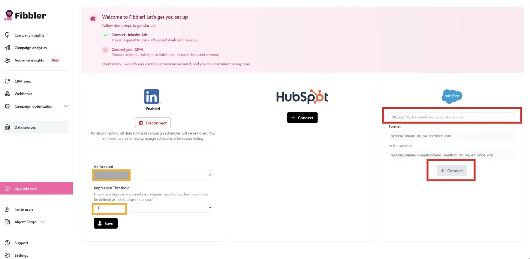 Step-by-step setup guide for LinkedIn Salesforce integration